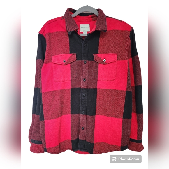 American Eagle Plaid Flannel Shirt - Picture 3 of 6